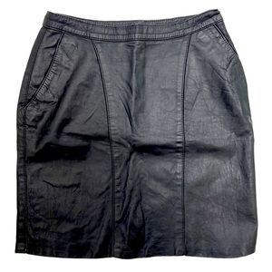 🔥Vintage Ace Black Leather Skirt Sz 8 (Please see measurements!)